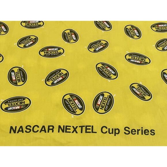 NASCAR Racing Nextel Cup Series Bandana Scarf Yellow Cotton Blend - Picture 2 of 3